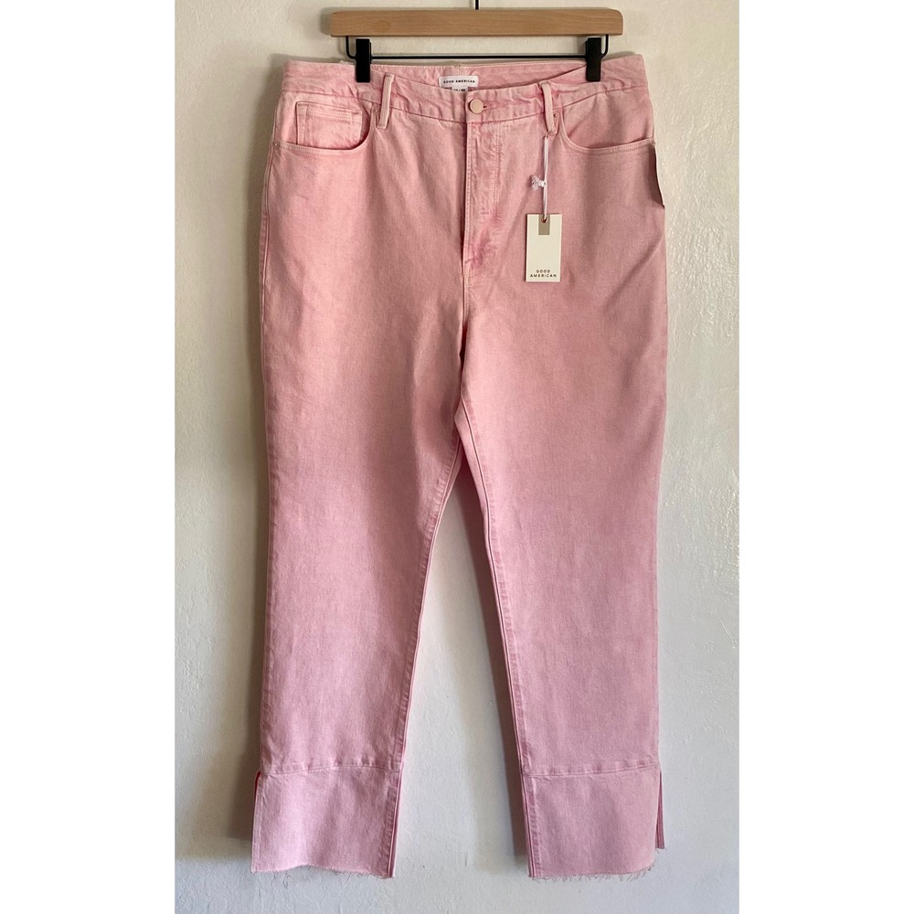 NEW Good American Good Boy Jeans. Minéral Rose Wash. Size 14. NWT